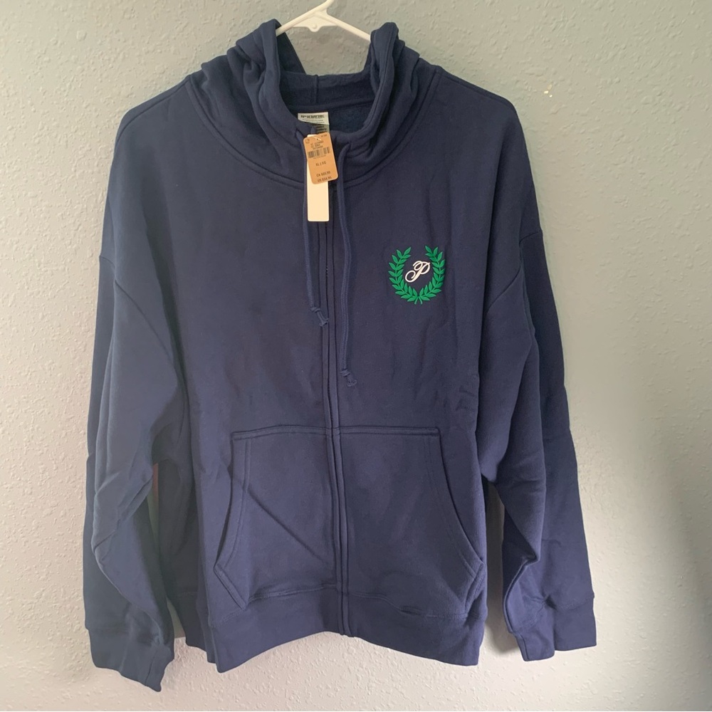 NWT Victoria's Secret PINK Navy Blue Hoodie Hooded Sweatshirt